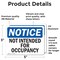 Signmission Not Intended For Occupancy, 5 in W x Rectangle, Vinyl Decal OS-2PACK-NS-D-35-L-15187 - alternate 4
